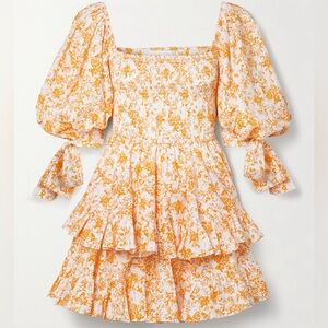 Caroline Constas Finley Dress - Yellow Toile - Size SMALL | Excellent Condition